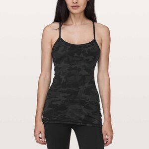 Lululemon Power Y Tank *Luon Incognito Camo Multi Grey Size 8